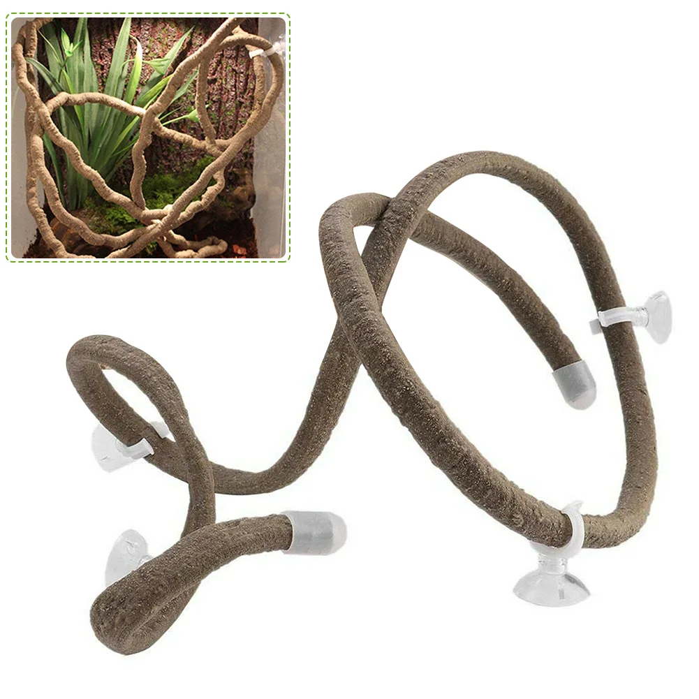 Artificial Flexible Reptile Vines Rattan Chameleon Lizard Terrarium Branches Bendable Jungle Reptile Pet Habitat Decoration artificial plants