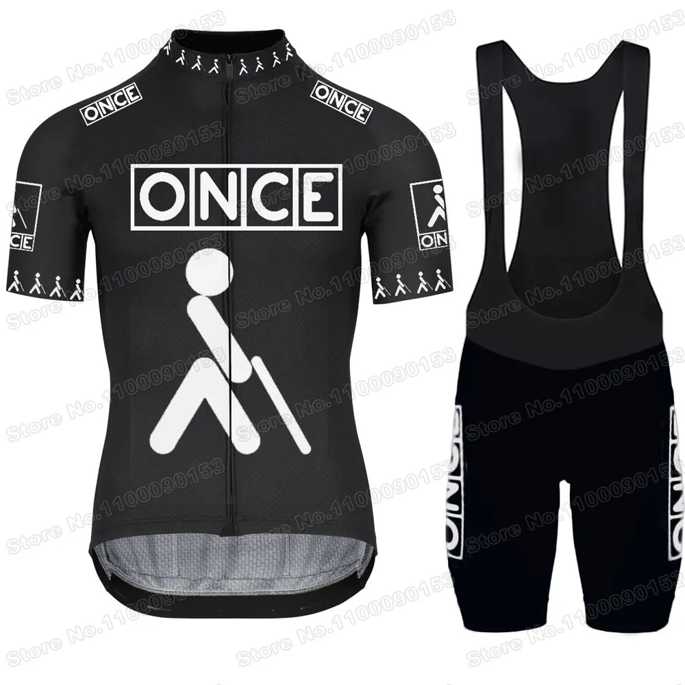 2025 ONCE Team Cycling Jersey Set Retro Cycling Clothing Yellow Pink Red Black Men Summer Road Bike Suit Bicycle Bib Shorts 5