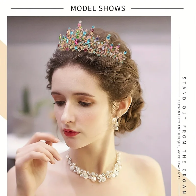Bridal Hair Accessory Rhinestone Tiaras Women Jewelry Crown 1pc hair accessory,hair headdress,bridal headwear,hair band crown,jewelry accessories