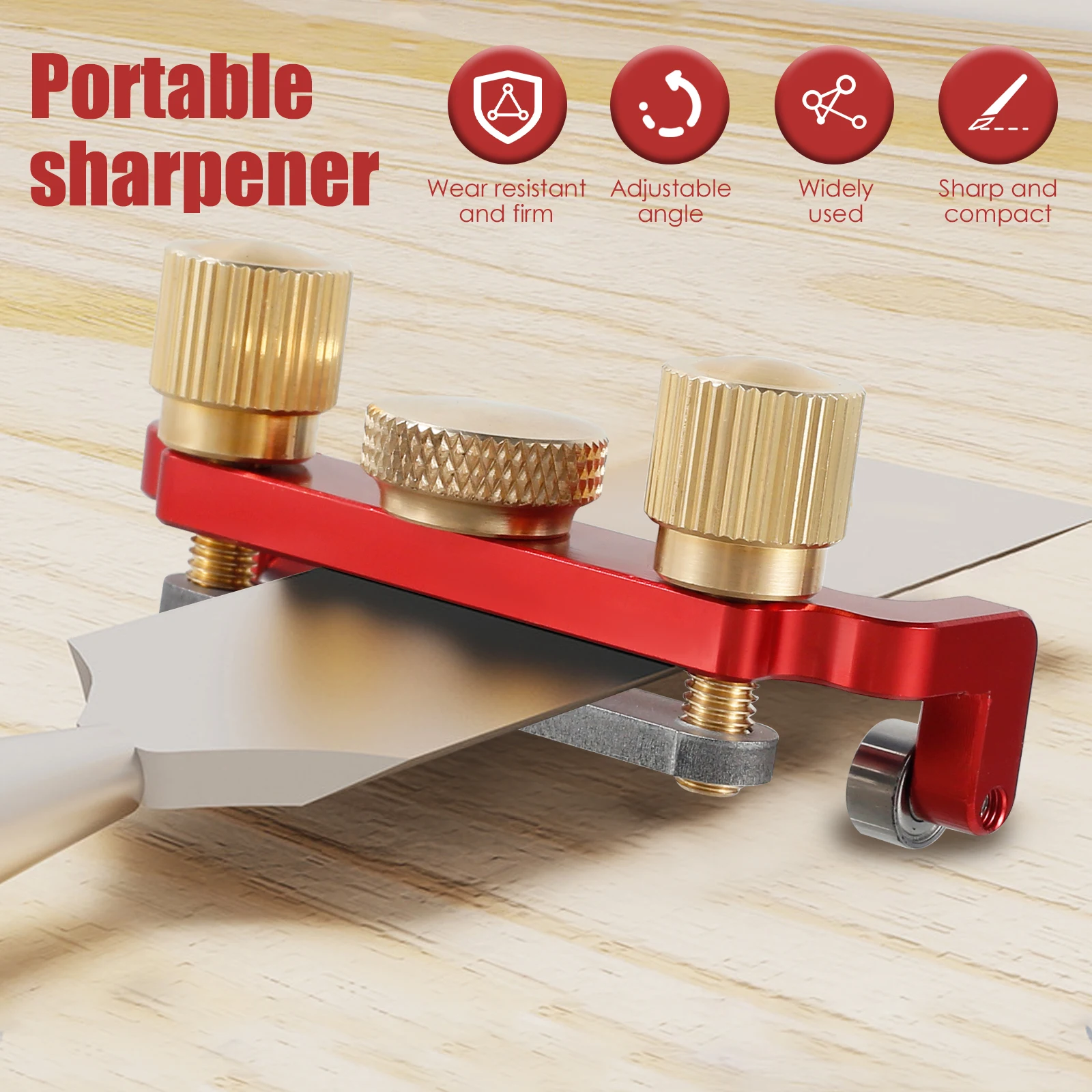 Cutter Sharpening Holder Adjustable Angle Chisel Sharpening Jig Aluminum Alloy Woodworking Sharpener Bracket Angle Fixture Plane