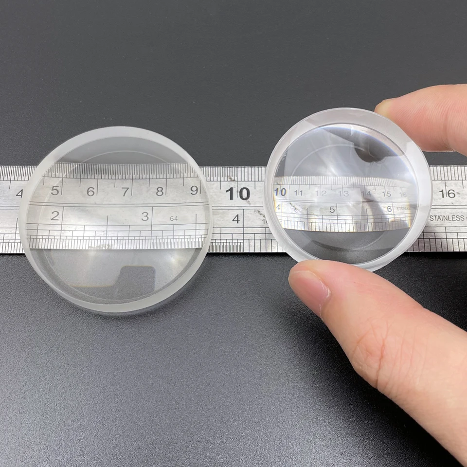 2 Stück Bikonvex-Linsen 90mm - Optische Glaslinsen Mit 240mm Brennweite