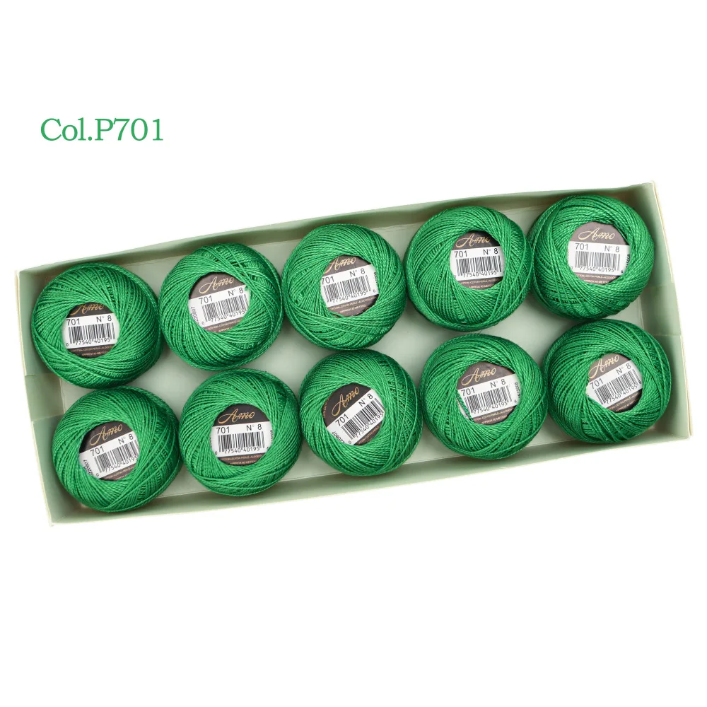 Egyptian Long Staple Cotton Embroidery and Hand Sewing Thread Set - 10 Balls