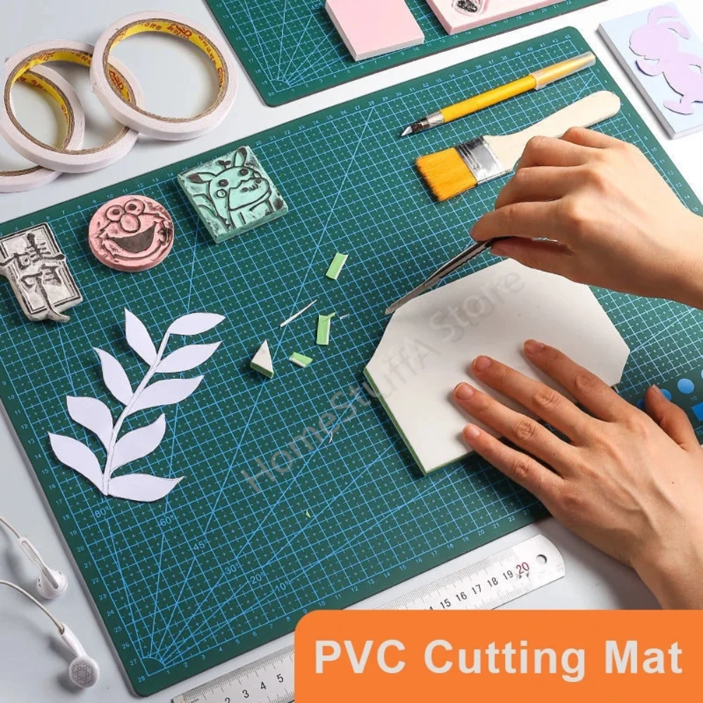 A4 Durable PVC Cutting Mat Board DIY Self-healing Cutting Board Art Paper Leather Cutting Engraving Cut Pad Sewing Craft Base a4 pvc double sided grid lines cutting board mat self healing cutting pad diy