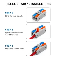 10PCS Quick Electrical Wire Connectors Universal Compact Splicing Terminal Blocks Push-in Home Cable Connectors - Image 6