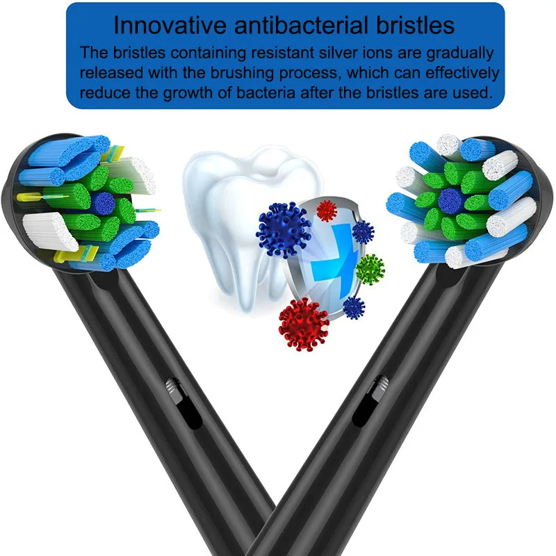 Toothbrush Heads 4Pcs Replacement Nozzles Oral b Electric Advance Power Pro Health 3D Excel Vitality Interclean Triumph