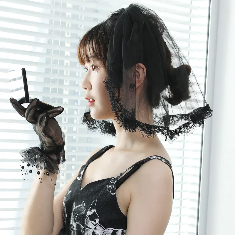 

Simple Short Tulle Wedding Cheap White Bridal Veil for Bride for Mariage Black 2024