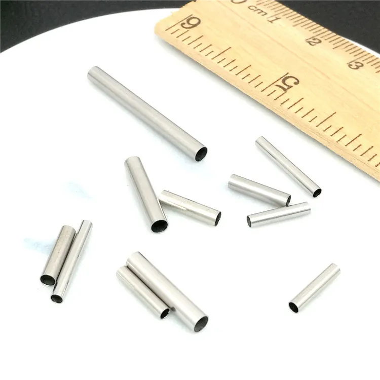 50Pcs/lot 304 Stainless Steel 10 15 20 25 30mm Stright Tube Beads Connector for DIY Bracelet Necklace Jewelry Making Findings pearl beads Beads