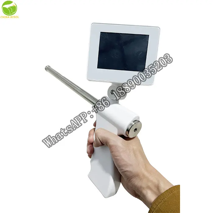 

Custom Veterinary Instrument 4.5 Inch Cattle Cow Goats Sheep Insemination Gun Hand-held Visual Artificial Insemination Device