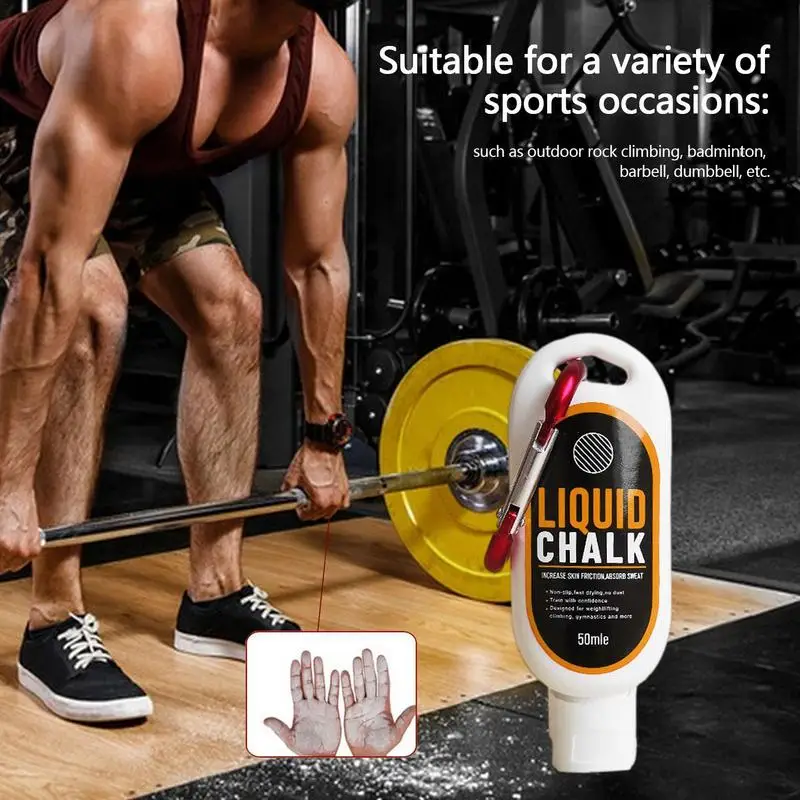 

30ml/50ml Sports Liquid Chalk Magnesium Powder Fitness Weight Lifting Non-slip Cream Grip Weight Lifting Climbing Gym Sports