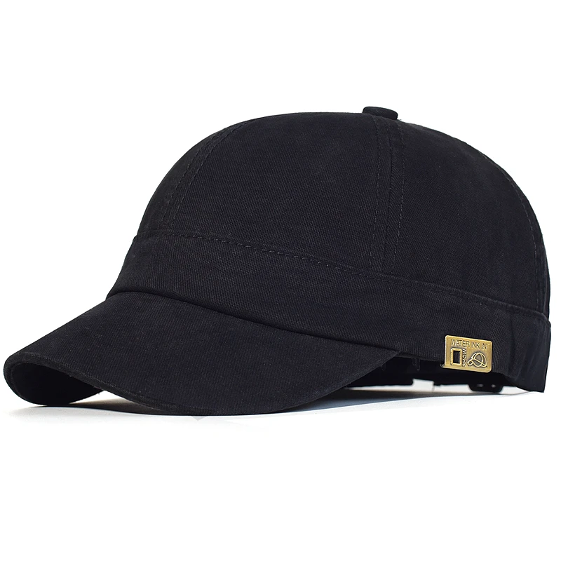 Four Seasons Short Brim Baseball Cap Cotton Men Women Soft Vintage Dad Hat Adjustable Trucker Style Low Profile Caps 4