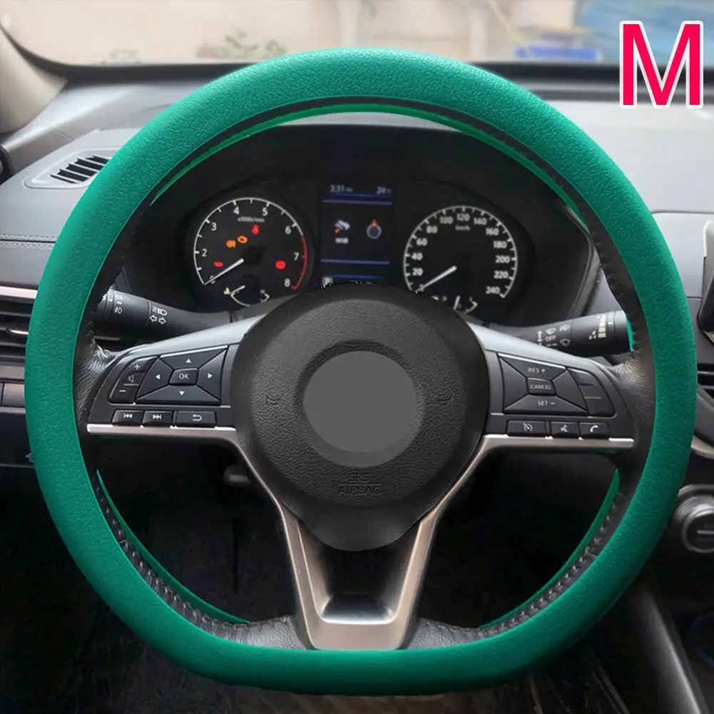 Universal Auto Lenkrad abdeckung Silikon Handschuh abdeckung Textur weiche mehrfarbige Auto Dekoration DIY Abdeckungen Zubehör – Detail 40