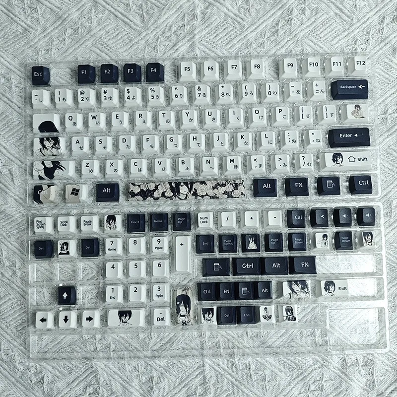 Reze 캐릭터 키캡 체인소 맨 애니메이션 테마 기계식 키보드 PBT 맞춤형 귀여운 키캡 PC 게임 키보드 액세서리 선물