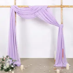 Elegant Sage Green Chiffon Table Runner and Chair Sash Decor - 1PC 70x1000cm (Light purple)
