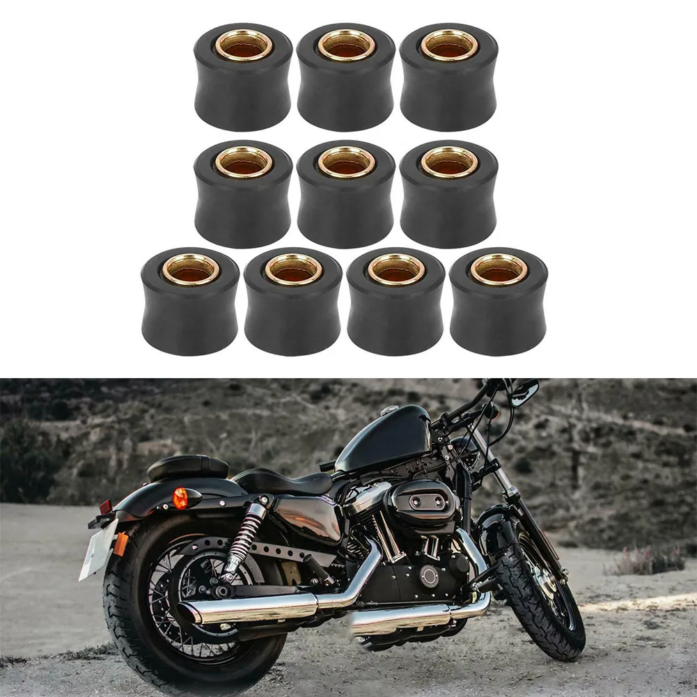 

10pcs 24mm Universal Motorbike 10mm Rear Shock Absorber Cushion Rubber Ring Bushing Rubber Inner Diameter 10mm Accessories