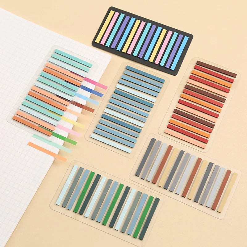 Adesivi colorati corea all'ingrosso etichette indice fluorescenti trasparenti Logo note adesive forniture per ufficio scolastico note adesive
