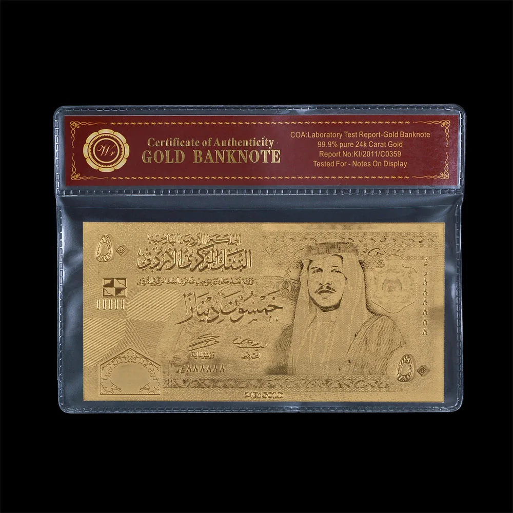 Jordan Placcato Oro 1/5/10/20/50 Banconota Commemorativa Con Cornice In Plastica Sfida Banconote Souvenir Regalo Aziendale Per La Raccolta