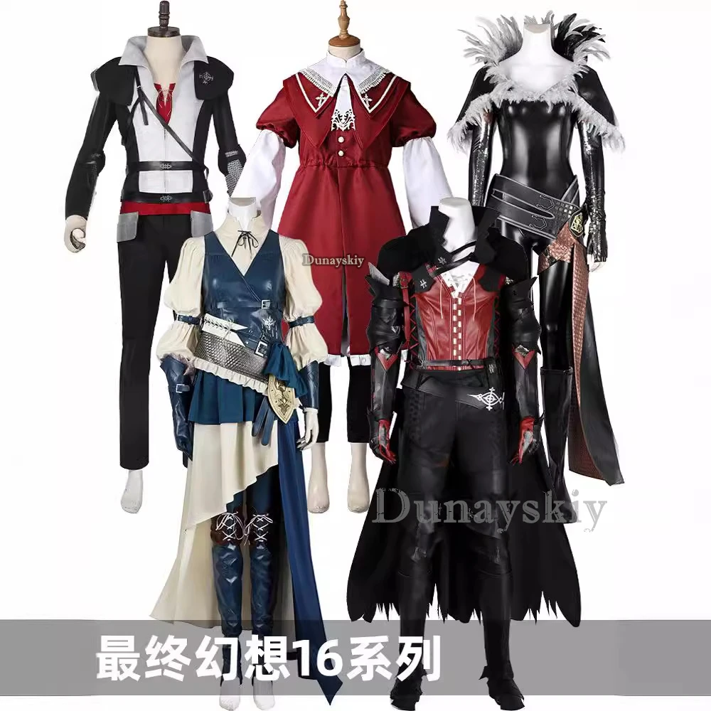 Final Cosplay Fantasy Xvi Ff16 Clive Rosfield Costume Cosplay Tuta Da Combattimento Uomini Adulti Clive Rosfield Set Uniforme Di Alta Qualità
