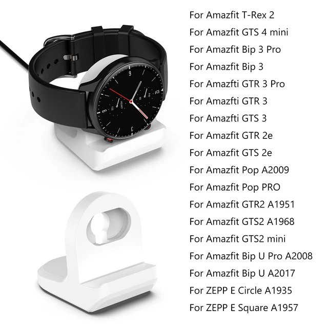 Cargador de reloj inteligente para Amazfit Bip 3/ GTS 2/ GTS4 Mini/3 Pro  Bip/U/ GTR 2/ GTS2 Mini/ GTS 2e, Cable magnético de carga rápida -  AliExpress