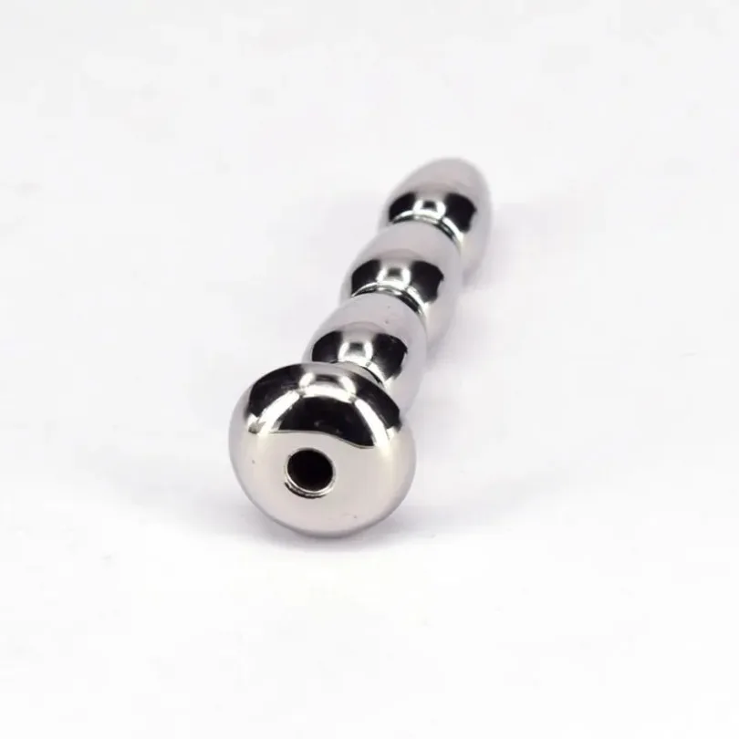 Sex Fetish Stainless steel Hollow Urethral Sounding Dilators Penis Plug With Glans Rings Catheters medical themed toy for Men