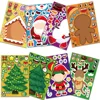 8Pcs Puzzle Cartoon Christmas Snowman Party Make a Face Stickers Handicrafts Waterproof Stickers 3