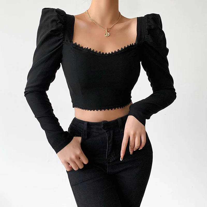 

T-shirt female design feeling together cultivate morality joker brief paragraph temperament jacket that show hilum