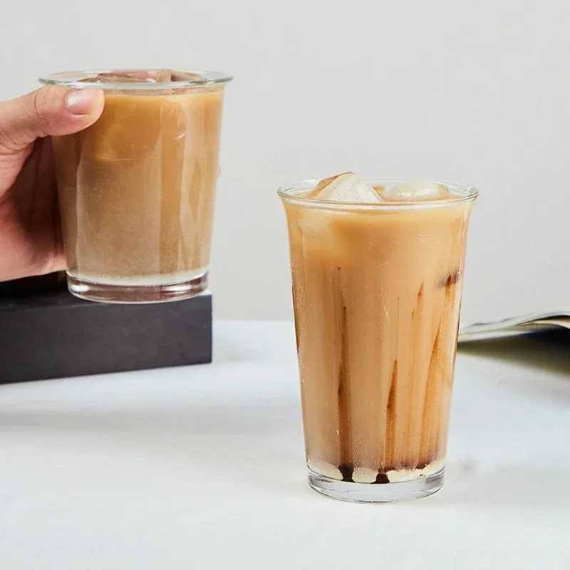 Description Picture 2 of itemCoffee Cup Curled Latte Cups Household Glass Drinkware Juice Milk Simple Mug Transparent Water Bottles Glassware Cups Coffeeware