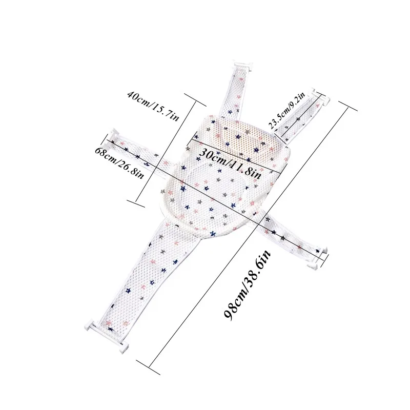 Newborn Adjustable Bathtub Pillow Seat Cushion Cross-shaped Anti-slip Baby Bath Net Mat Children Bathtub Shower Cradle Bed Seat