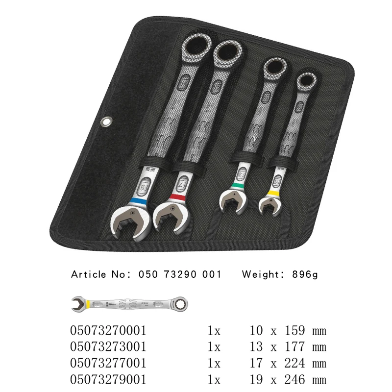 Wera 6000 Joker 4 Set 1 - Juego de llaves combinadas con carraca -  05073290001