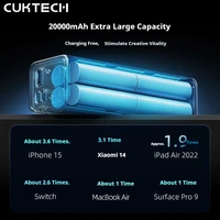 CUKTECH No.15 20000mAh Power Bank 150W Fast Charging Portable Charger External Battery Mobile PowerBank For iPhone16 Laptop - Image 4