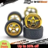 1/64 Wheels with Rubber Detachable tread pattern Tires Refitting Parts for Model car Hot Wheels Matchbox Tomica D:11mm+13mm 1Set 5