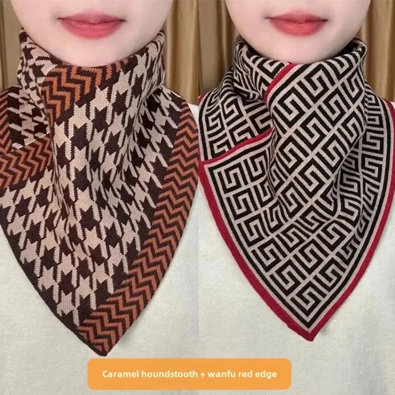 Fashionable Autumn Winter Neck Warmer New Style Korean Version Versatile Warm Elegant Triangle Scarf Neck Protection for Neck