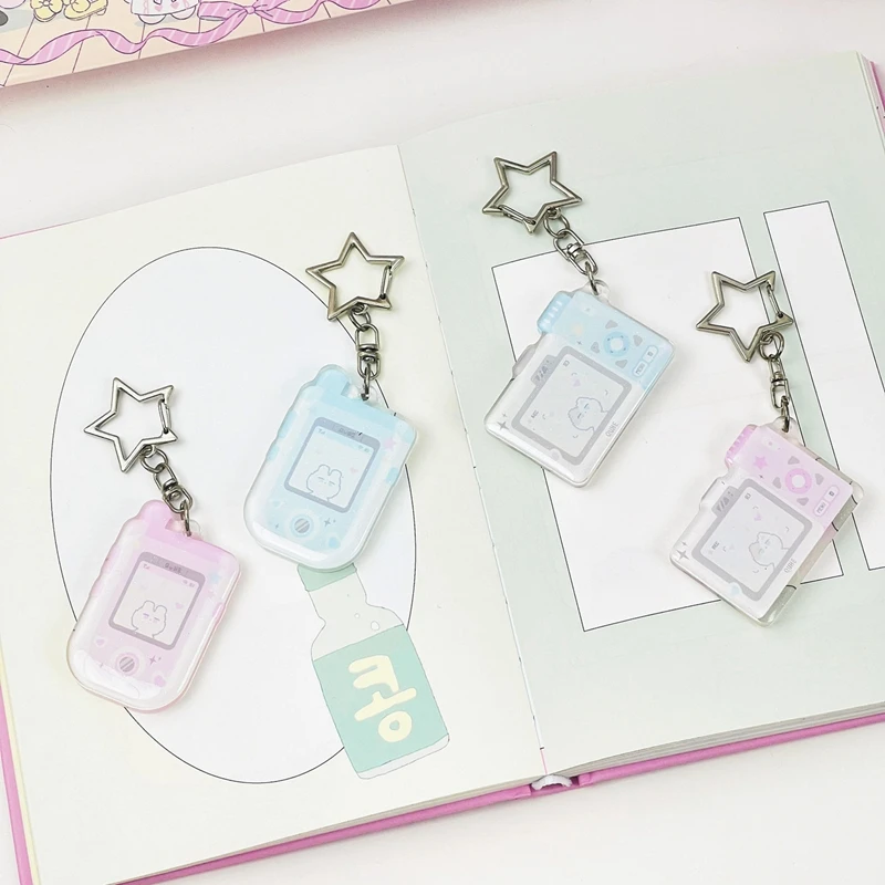 Korean Ins Cute Mobile Phone Camera Shape Key Chain for Women Girls Sweet Cool Trendy Fashion Pendant Keychain Accessories Gift 4