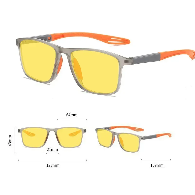 Night Vision Glasses Unisex TR90 For Car Driving Outdoor UV400 Eye Protection Goggle Shades Ultralight Sports Sun Glasses driving sunglasses
