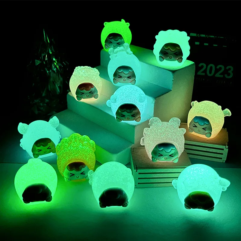 

Luminous Zodiac Animals Figures Desk Decoration Fairy Garden Micro Landscape Ornament Glowing In Dark Miniature Potted Decor