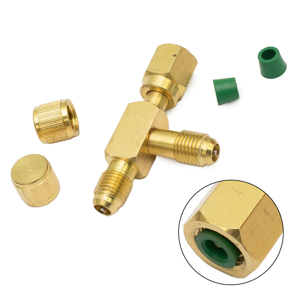 

T Type Connector with 1/4 External Thread X 1/4 External Thread X 1/4 Female SAE External Thread & Sealing Ring