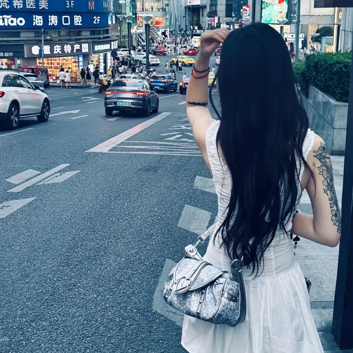 JIAERDI Leopard Print Y2k Handbag Women Hot Girl Heart Large Capacity Silver Shoulder Bags Purse Ladies Vintage Crossbody Bag