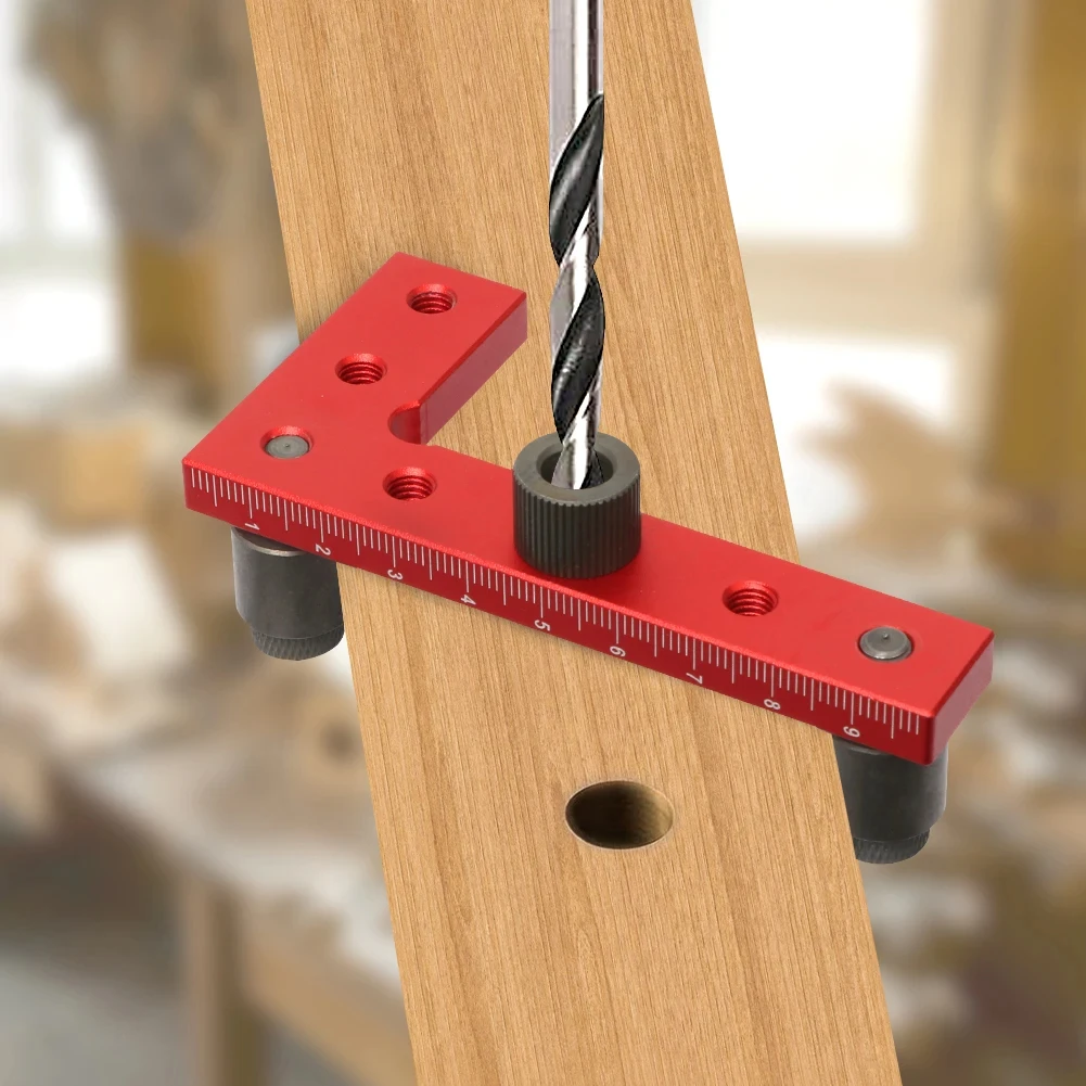 Square 2-10mm Dowel Jig Self-Centering Line Scriber Woodworking Tools Drill Guide Straight Holes Square Center Finder Tool