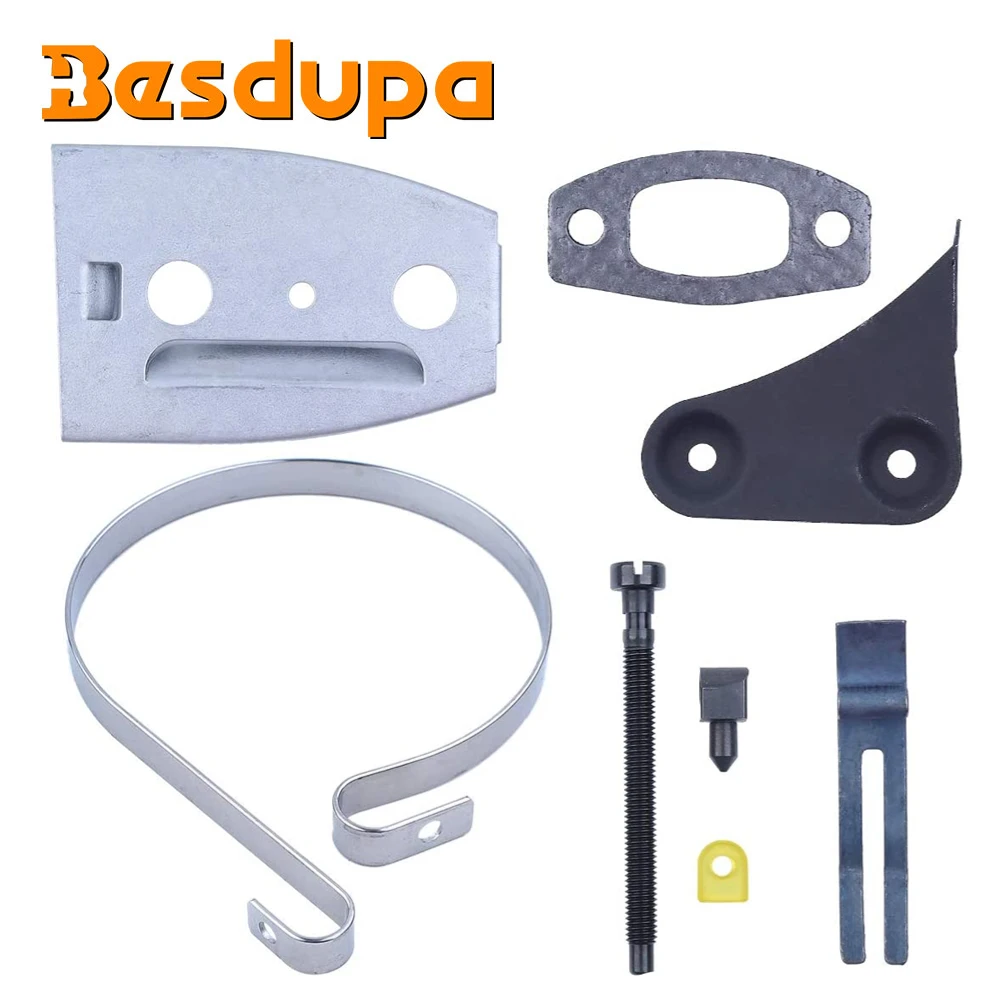 

Панель тормозной ленты, глушитель, кронштейн, прокладка, Натяжитель для Husqvarna 50 51 55 бензопила для ранчо, запасные части