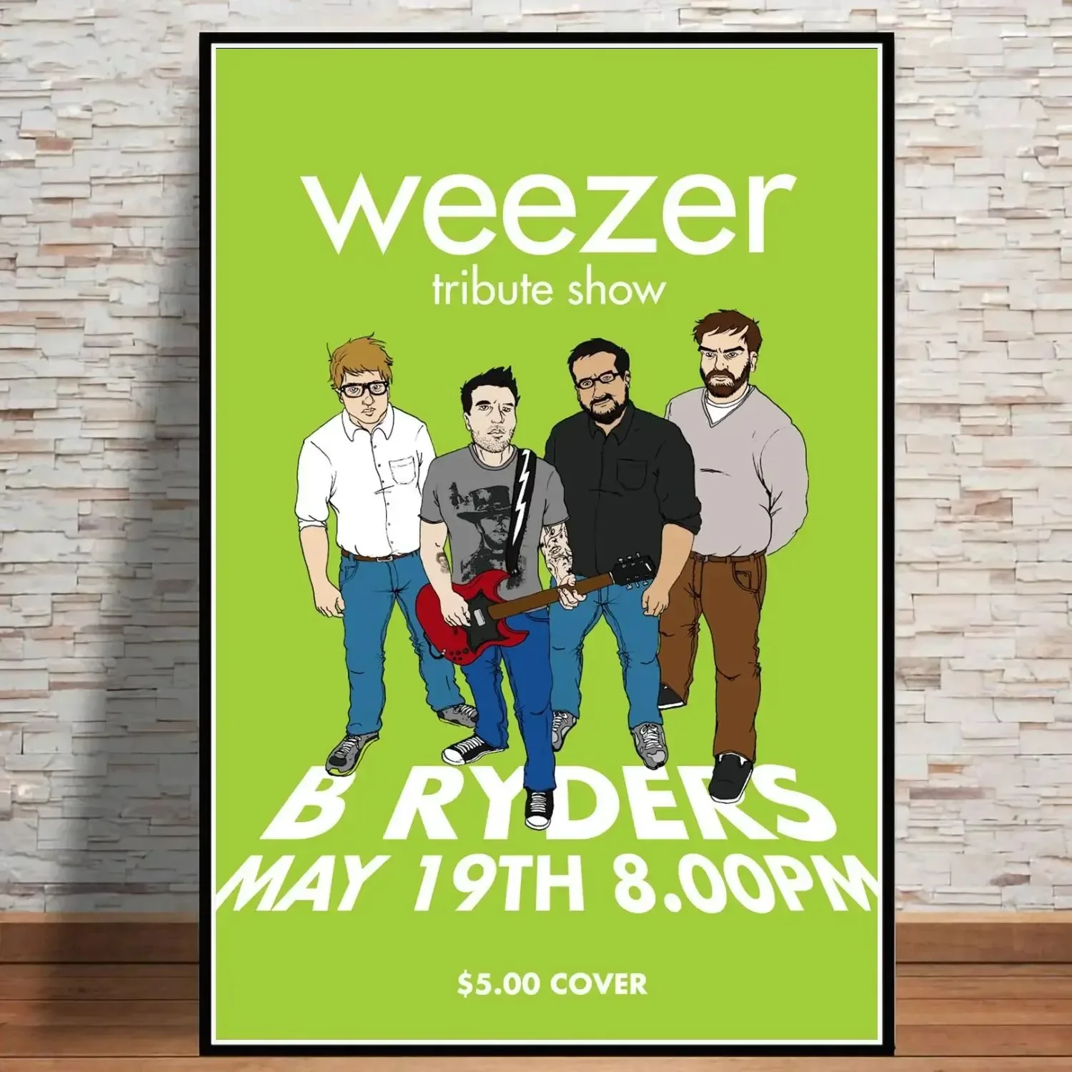 thumbnail image 1 of Póster del cantante Weezer, lienzo, arte de pared, impresiones, póster, foto, cuadro, póster, decoración de habitación, decoración del hogar, 1 of 5
