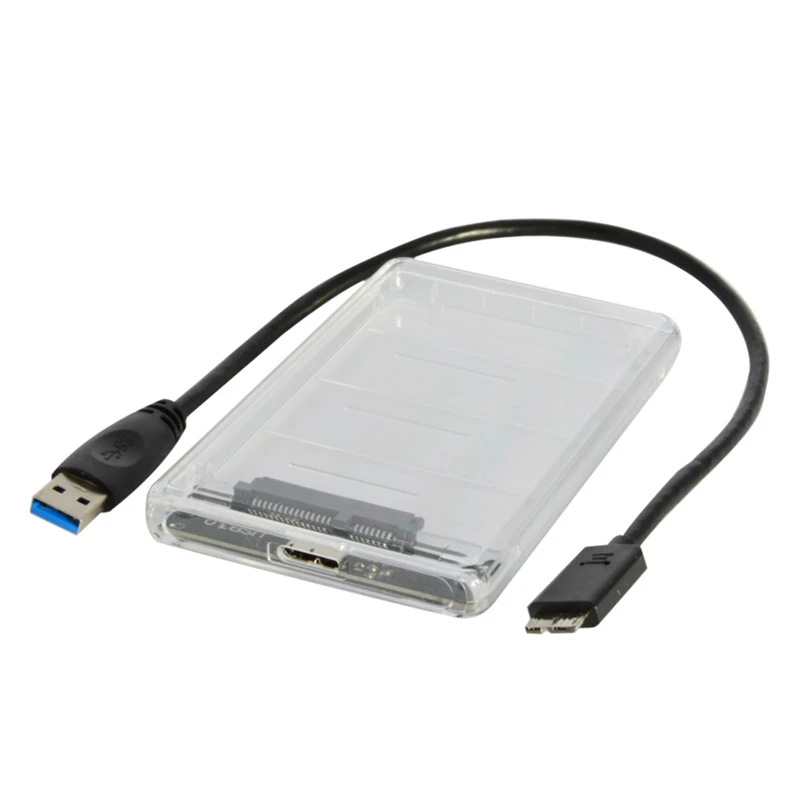 Новый высокоскоростной внешний жесткий диск SSD HDD прозрачный корпус USB 3,0 до 2,5 дюйма