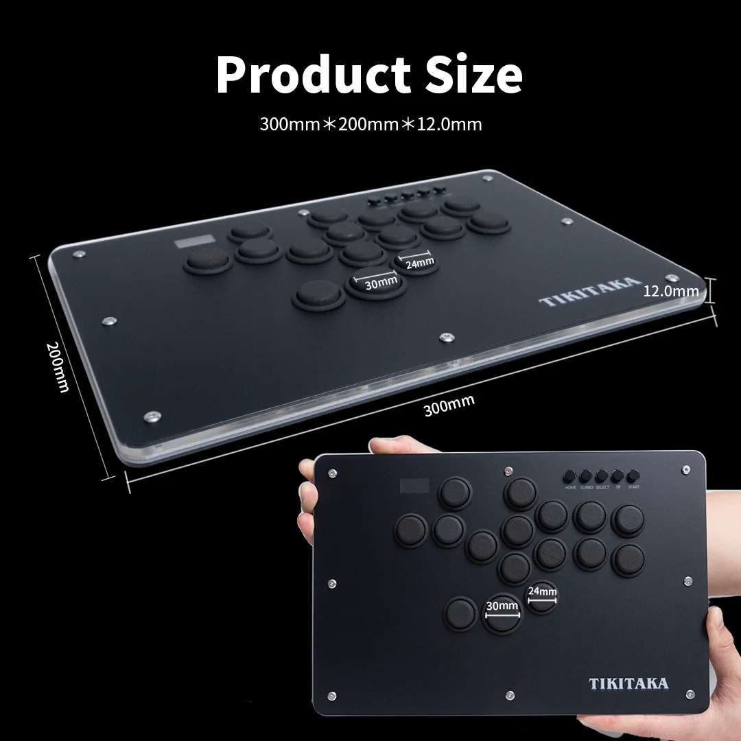 TIKITAKA Arcade Joystick Hitbox T series T16 Controller Fighting Stick Street Fighter Games Joystick For PS4/PS3/PC/Switch/PS5
