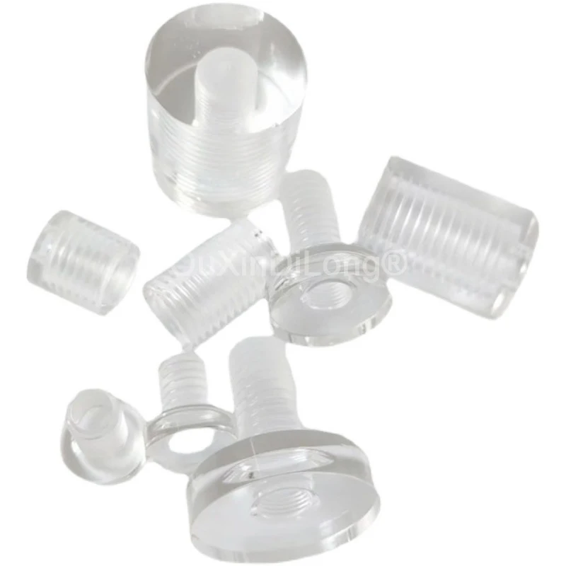 200PCS 6Sizes Acrylic Clear Sign Holders Plastic Standoff Advertising Store Sign Poster Display Fastener Screws FG1008