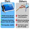 Anti Lost Self-adhesive Pencil Holder Soft Silicone Elastic Marker Pen Clips For Notebook Journals Whiteboards Fixed Stand 6