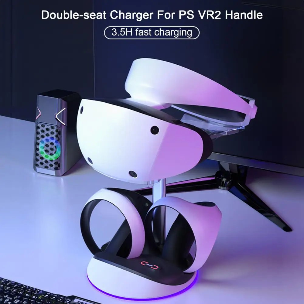 

Charging Stand Fast Charging Stable Anti-friction Design Dual Grip Magnetic Storage Stand For PS VR2