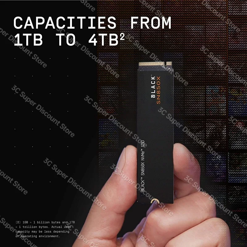 100%  DW SN850X NVMe SSD, 1TB, 2TB, 4TB, 8TB,  ̹ ָ Ʈ ̺, PCIe 4.0 M.2 2280, ִ 7300 MB/s  PS5
