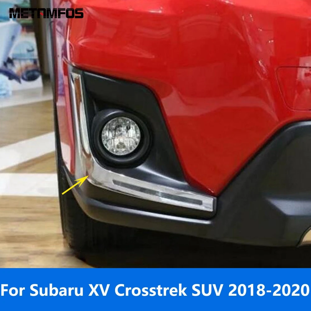 

Передняя противотуманная лампа, подсветка для век для Subaru XV Crosstrek SUV 2018 2019 2020, хромированная противотуманная отделка, внешние автомобильные аксессуары