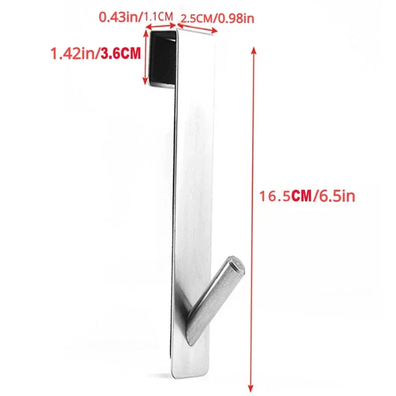 S-Shape Bathroom Bathrobe Hanger Holder Hooks Stainless Steel Over Glass Door Shower Door Back Shower Towel Rack Bathroom Hooks Multifunctional Hooks Towel Holder Shower Towel Rack