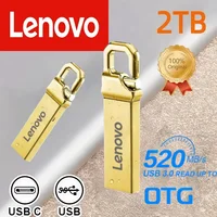 Lenovo 2TB 1TB USB 3.2 Metal Flash Drive Super High Speed Transfer U Disk Drive Waterproof Type-C USB Memoria For Cell Phone PC
