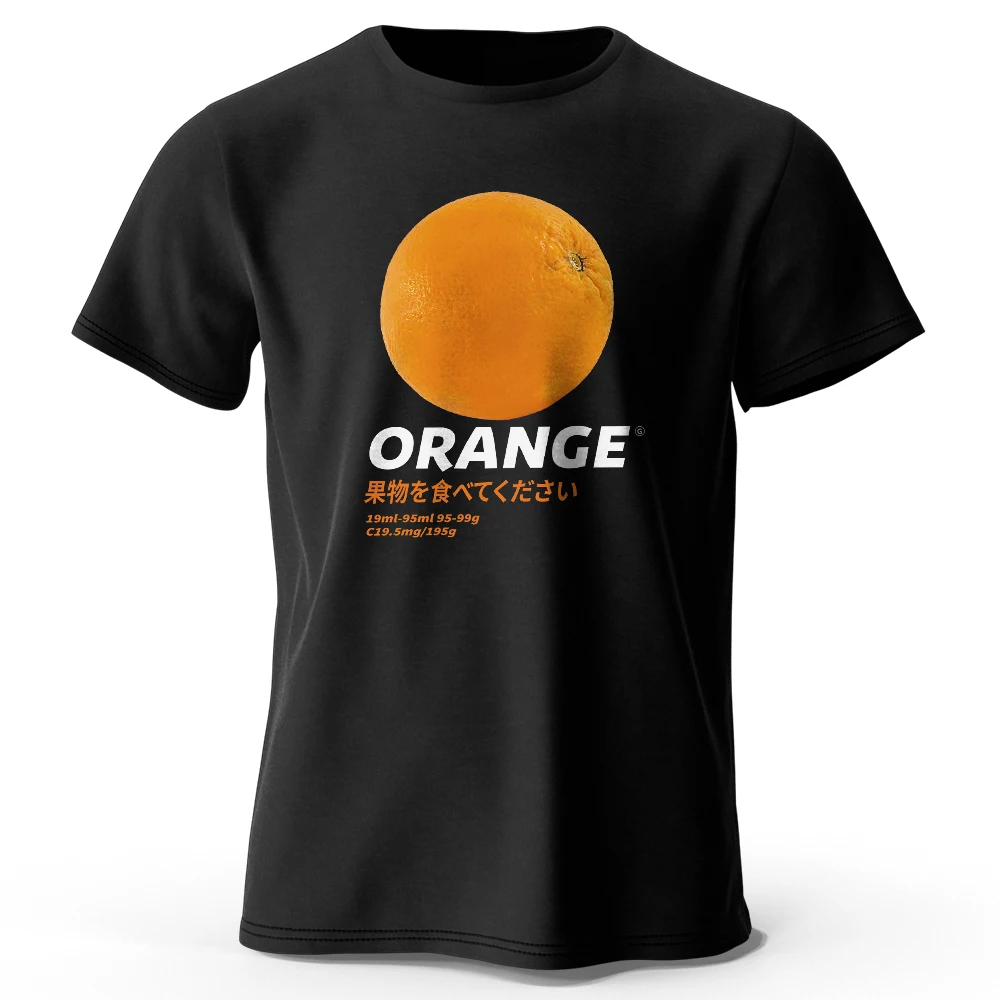 Fresh & Vibrant Orange Fruit Print T-Shirt - Soft & Comfortable Pure Cotton Summer Top