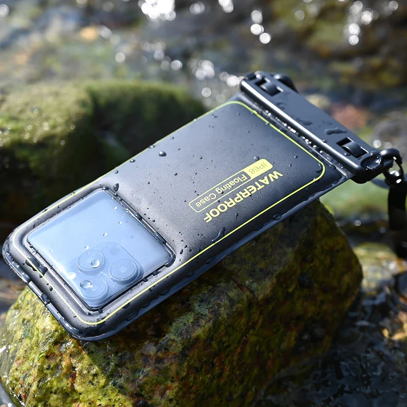 HAISSKY Sponges Float Waterproof Phone Pouch Adjustable Lanyard Universal Crossbody Swmming Surfing Storage Dry Bags Pouch